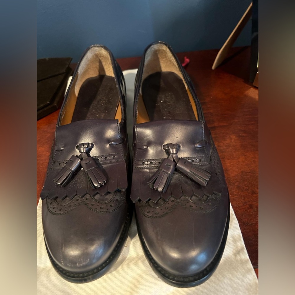 Men’s gray Ferragamo shoe size 10 used condition